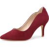 imageAllegra K Womens Pointed Toe Pull on Stiletto Heels PumpsBurgundy