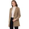 imageAllegra K Womens Winter Overcoat Notched Lapel Long Sleeve One Buttoned MidLength Long CoatLight Brown