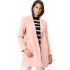 imageAllegra K Womens Winter Overcoat Notched Lapel Long Sleeve One Buttoned MidLength Long CoatPink