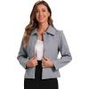 imageAllegra K Womens Work Office Winter Coat Turndown Collar Single Breasted Outerwear PeacoatGreys