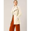 imageAllegra K Womens Classic Stand Collar Long Sleeve Winter Belted Long CoatBeige