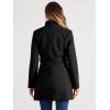 imageAllegra K Womens Classic Stand Collar Long Sleeve Winter Belted Long CoatBlack