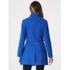 imageAllegra K Womens Classic Stand Collar Long Sleeve Winter Belted Long CoatBlue