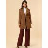 imageAllegra K Womens Classic Stand Collar Long Sleeve Winter Belted Long CoatDark Brown