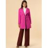 imageAllegra K Womens Classic Stand Collar Long Sleeve Winter Belted Long CoatFuchsia