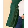 imageAllegra K Womens Classic Stand Collar Long Sleeve Winter Belted Long CoatGreen