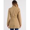 imageAllegra K Womens Classic Stand Collar Long Sleeve Winter Belted Long CoatKhaki