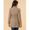 imageAllegra K Womens Classic Stand Collar Long Sleeve Winter Belted Long CoatLight Brown