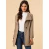 imageAllegra K Womens Classic Stand Collar Long Sleeve Winter Belted Long CoatLight Brown