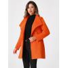 imageAllegra K Womens Classic Stand Collar Long Sleeve Winter Belted Long CoatOrange