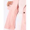 imageAllegra K Womens Classic Stand Collar Long Sleeve Winter Belted Long CoatPink