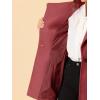 imageAllegra K Womens Classic Stand Collar Long Sleeve Winter Belted Long CoatWatermelon Red