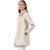 imageAllegra K Womens Peter Pan Collar Double Breasted Winter Long Trench Pea CoatBeige