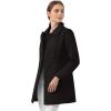 imageAllegra K Womens Peter Pan Collar Double Breasted Winter Long Trench Pea CoatBlack