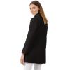 imageAllegra K Womens Peter Pan Collar Double Breasted Winter Long Trench Pea CoatBlack