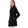 imageAllegra K Womens Peter Pan Collar Double Breasted Winter Long Trench Pea CoatBlack