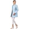 imageAllegra K Womens Peter Pan Collar Double Breasted Winter Long Trench Pea CoatBlue