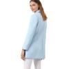 imageAllegra K Womens Peter Pan Collar Double Breasted Winter Long Trench Pea CoatBlue