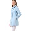 imageAllegra K Womens Peter Pan Collar Double Breasted Winter Long Trench Pea CoatBlue