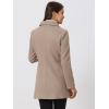 imageAllegra K Womens Peter Pan Collar Double Breasted Winter Long Trench Pea CoatDark Beige