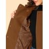 imageAllegra K Womens Peter Pan Collar Double Breasted Winter Long Trench Pea CoatDark Brown