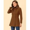 imageAllegra K Womens Peter Pan Collar Double Breasted Winter Long Trench Pea CoatDark Brown