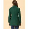 imageAllegra K Womens Peter Pan Collar Double Breasted Winter Long Trench Pea CoatDark Green