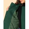 imageAllegra K Womens Peter Pan Collar Double Breasted Winter Long Trench Pea CoatDark Green