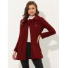 imageAllegra K Womens Peter Pan Collar Double Breasted Winter Long Trench Pea CoatDark Red