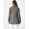 imageAllegra K Womens Peter Pan Collar Double Breasted Winter Long Trench Pea CoatDusty Dark Grey