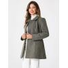 imageAllegra K Womens Peter Pan Collar Double Breasted Winter Long Trench Pea CoatDusty Dark Grey