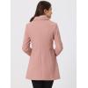 imageAllegra K Womens Peter Pan Collar Double Breasted Winter Long Trench Pea CoatDusty Pink