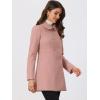 imageAllegra K Womens Peter Pan Collar Double Breasted Winter Long Trench Pea CoatDusty Pink