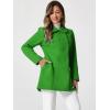 imageAllegra K Womens Peter Pan Collar Double Breasted Winter Long Trench Pea CoatGreen