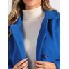 imageAllegra K Womens Peter Pan Collar Double Breasted Winter Long Trench Pea CoatIndigo Blue