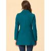 imageAllegra K Womens Peter Pan Collar Double Breasted Winter Long Trench Pea CoatLake Blue