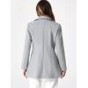 imageAllegra K Womens Peter Pan Collar Double Breasted Winter Long Trench Pea CoatLight Grey