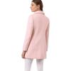 imageAllegra K Womens Peter Pan Collar Double Breasted Winter Long Trench Pea CoatPink