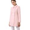 imageAllegra K Womens Peter Pan Collar Double Breasted Winter Long Trench Pea CoatPink