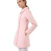 imageAllegra K Womens Peter Pan Collar Double Breasted Winter Long Trench Pea CoatPink