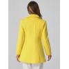 imageAllegra K Womens Peter Pan Collar Double Breasted Winter Long Trench Pea CoatYellow