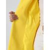 imageAllegra K Womens Peter Pan Collar Double Breasted Winter Long Trench Pea CoatYellow