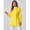 imageAllegra K Womens Peter Pan Collar Double Breasted Winter Long Trench Pea CoatYellow