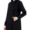 imageAllegra K Womens Stand Collar Double Breasted Slant Pockets Trendy Outwear Winter CoatBlack