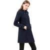 imageAllegra K Womens Stand Collar Double Breasted Slant Pockets Trendy Outwear Winter CoatBlue