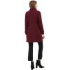 imageAllegra K Womens Stand Collar Double Breasted Slant Pockets Trendy Outwear Winter CoatBurgundy