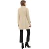 imageAllegra K Womens Stand Collar Double Breasted Slant Pockets Trendy Outwear Winter CoatCream White