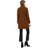 imageAllegra K Womens Stand Collar Double Breasted Slant Pockets Trendy Outwear Winter CoatDeep Brown