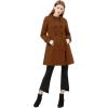 imageAllegra K Womens Stand Collar Double Breasted Slant Pockets Trendy Outwear Winter CoatDeep Brown