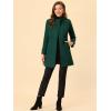 imageAllegra K Womens Stand Collar Double Breasted Slant Pockets Trendy Outwear Winter CoatGreen